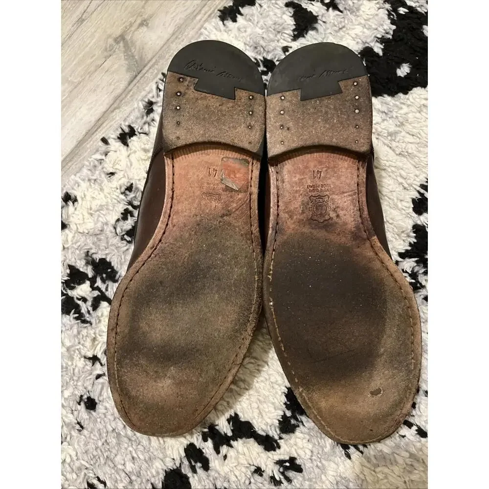 ANTONIO MAURIZI MENS BROWN MONK STRAP SHOES EU41/US8-8.5 MADE IN ITALY RP ~$200